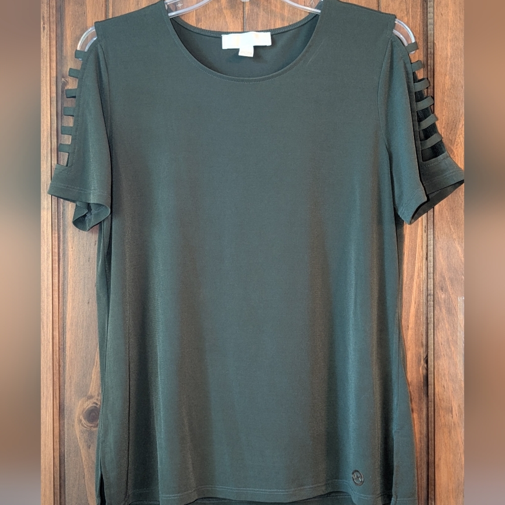 Michael Kors Dark Green Top- Med- NWOT